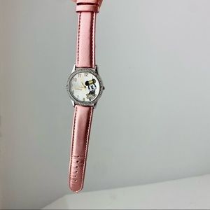 Minnie Mouse Metallic Pink Wrist Watch
